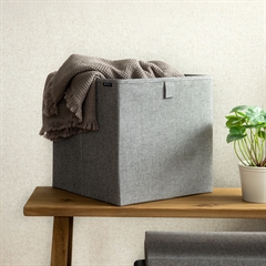 Bigso Box - Gøteborg Cube - Rumdelerkurv i stof, Grå